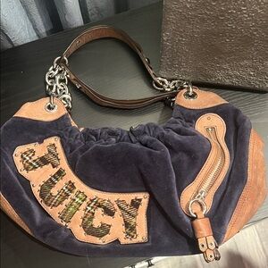 Juicy Couture Black and Tan Hobo Bag Y2K Juicy Couture Purse - looks brand new!